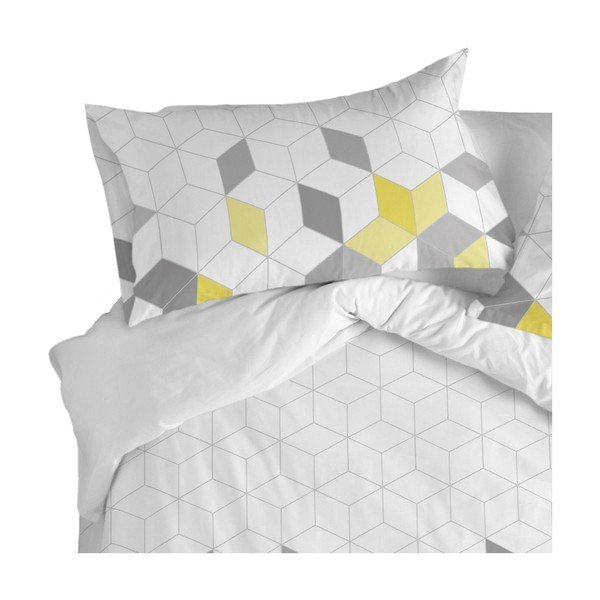 Set di 2 federe in cotone, 50 x 75 cm Symmetry - Blanc-image-1