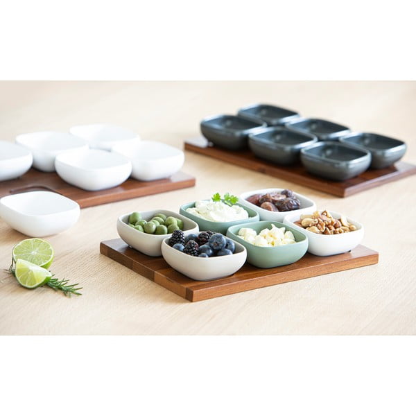 Set da portata da portata color antracite in porcellana 6 pz Essentials – Ladelle-image-2