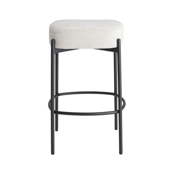 Sgabello color crema imbottito Preppina – Ellos Home-image-2