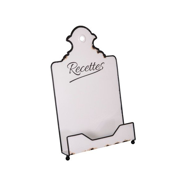 Classica base per libri di cucina in smalto bianco - Antic Line