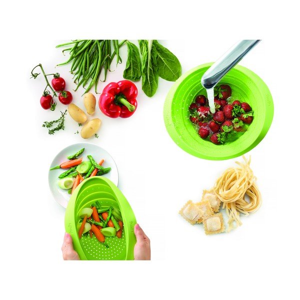 Scolapasta in silicone verde Mini - Lékué-image-3