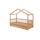 Letto per bambini in rovere colore naturale con letto estraibile 90x200 cm Forrest - Vipack