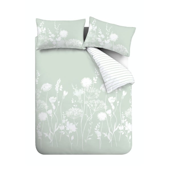Biancheria da letto bianca e verde , 200 x 200 cm Meadowsweet Floral - Catherine Lansfield