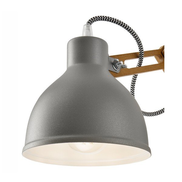 Lampada da parete grigia/marrone ø 15 cm Marcello – LAMKUR-image-3
