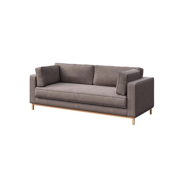 Divano in velluto marrone chiaro 222 cm Celerio - Ame Yens-image-3