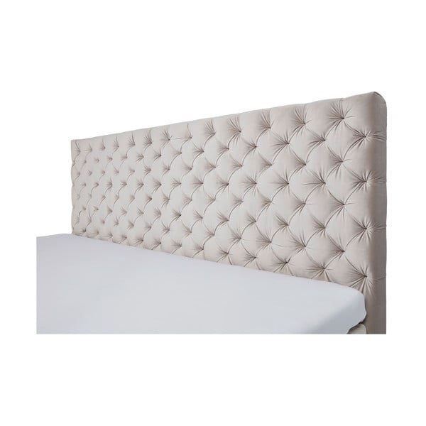 Letto boxspring bianco/color crema 200x200 cm La Maison – Meise Möbel-image-1