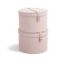 Scatole in set con coperchio rosa chiaro in cartone 2 pz ø 37,5x25 cm Rut Restore Paper Laminate – Bigso