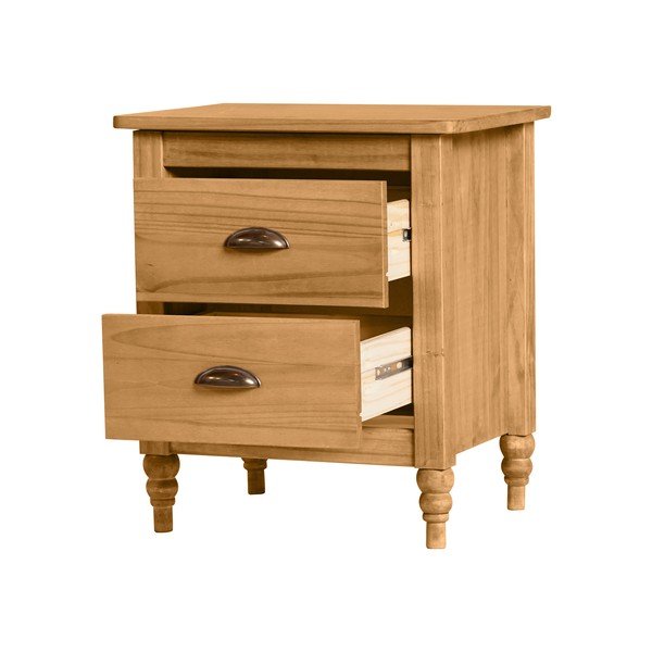 Comodino in legno di pino massiccio Mia, 46 x 53 cm - Marckeric-image-3
