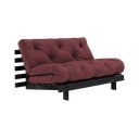 Divano letto bordeaux 140 cm Roots Black Night - Karup Design