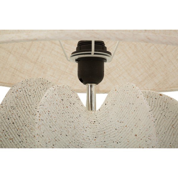 Lampada da tavolo color crema con paralume in tessuto (altezza totale 63 cm) Ester – Mauro Ferretti-image-2