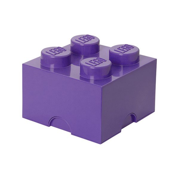 Scatola portaoggetti viola quadrata - LEGO®
