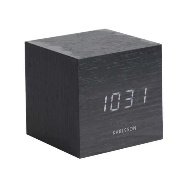 Sveglia nera , 8 x 8 cm Mini Cube - Karlsson