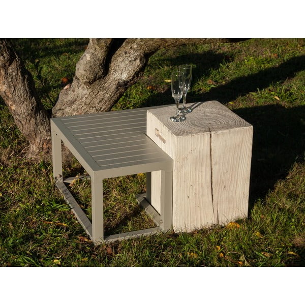 Tavolo da giardino bianco, 35 x 35 cm Ecotop - Ezeis-image-4