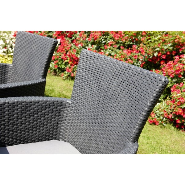 Sedia da giardino in plastica grigio scuro Lowa - Keter-image-4