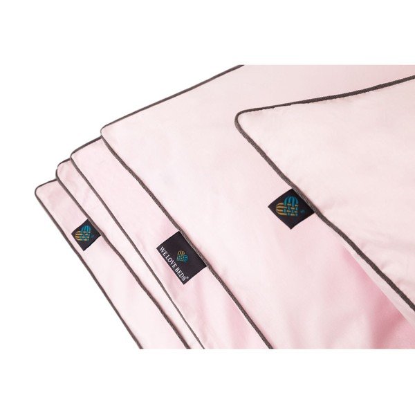 Copripiumino allungato rosa per letto matrimoniale in cotone egiziano 200x220 cm Peonia - WeLoveBeds-image-1
