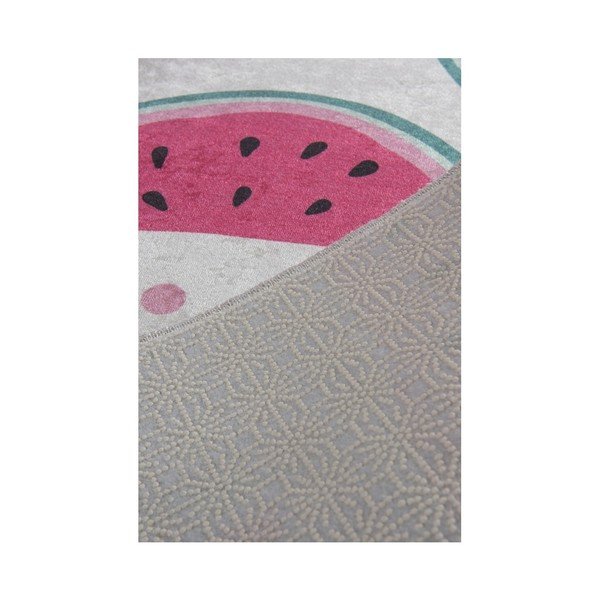 Set di 2 tappetini da bagno bianchi e rosa Tropica Watermelon - Foutastic-image-1
