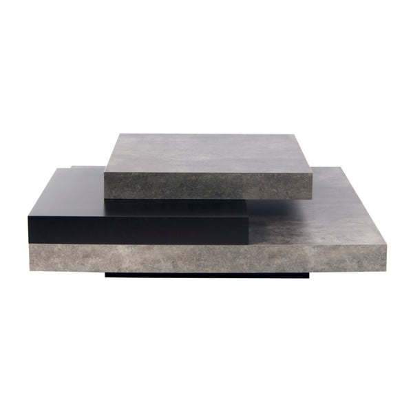 Tavolino nero e grigio in pietra 90x90 cm Slate - TemaHome