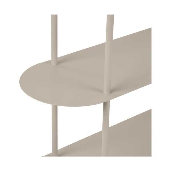 Scaffale beige in metallo 90x150x31 cm Rieti – House Nordic-image-3