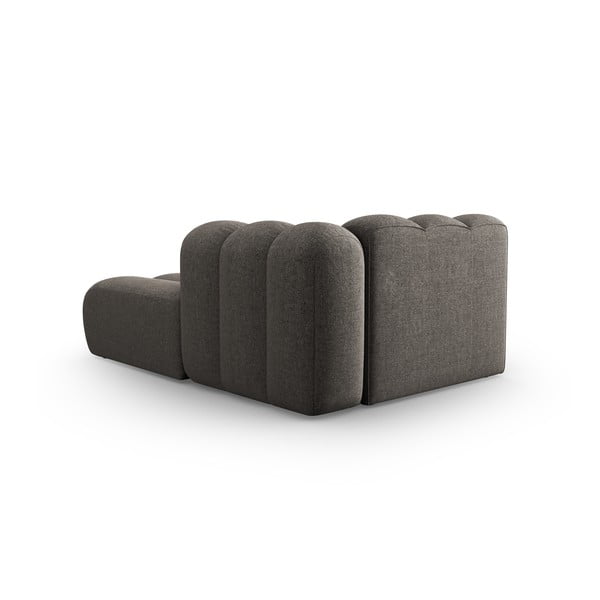 Chaise longue componibile in grigio scuro (con penisola a destra) Lupine – Micadoni Home-image-3