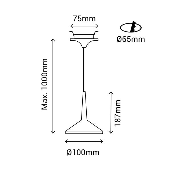 Apparecchio a sospensione bianco, altezza 100 cm Rita - SULION-image-3