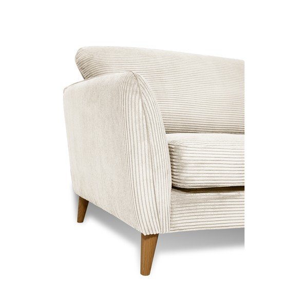 Divano in velluto a coste bianco 206 cm Paris - Scandic-image-4