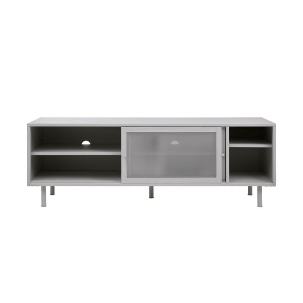 Mobile TV grigio in metallo 160x55x45 cm Veep – Unique Furniture-image-4