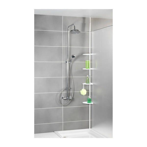 Mensola a muro telescopica bianca per il bagno Easy - Wenko-image-1