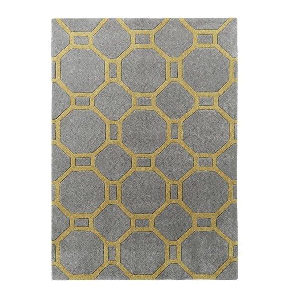 Tappeto giallo e grigio Hong Kong, 120 x 170 cm Hong Kong - Think Rugs