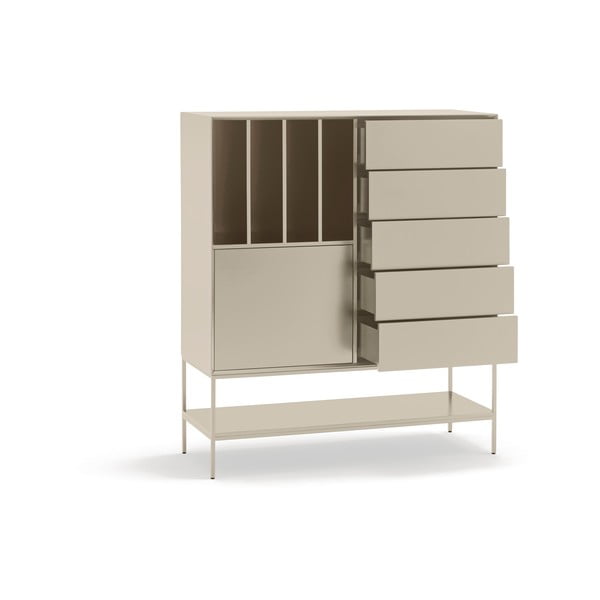 Armadietto color crema 120x140x45 cm Platt – Teulat-image-4