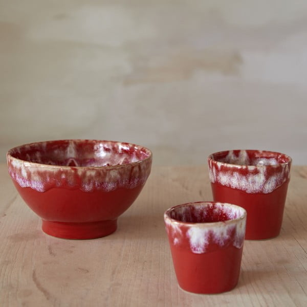 Tazza da espresso in gres rosso e bianco, 90 ml Grespresso - Costa Nova-image-2