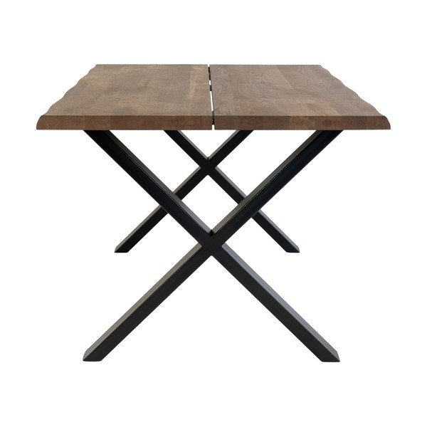 Tavolo da pranzo con piano in rovere massiccio Fumé, 140 x 95 cm Toulon - House Nordic-image-3