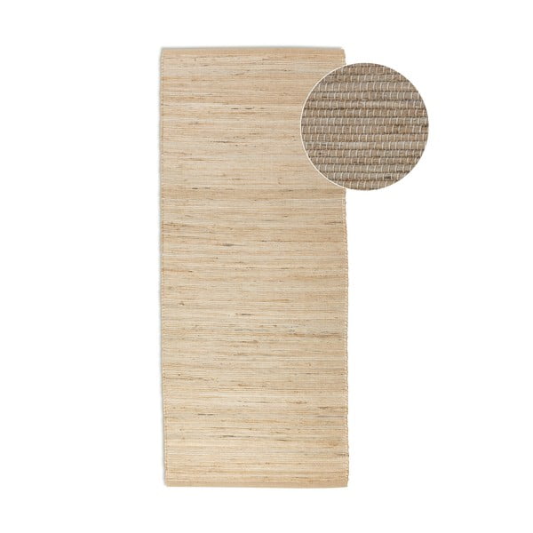 Passatoia beige in misto iuta tessuta a mano 80x200 cm Handloom – Hanse Home