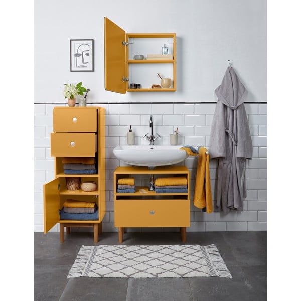 Mobile bagno alto sospeso color senape 40x100 cm Color Bath - Tom Tailor-image-1