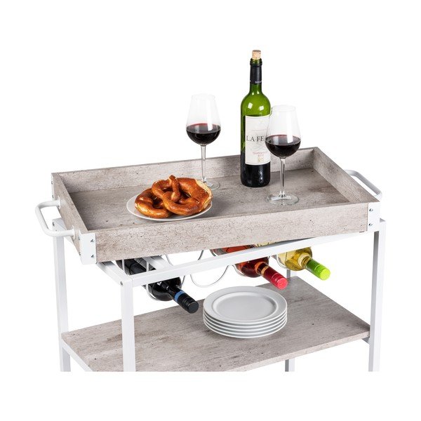Tavolo da portata su ruote 40x80 cm Rustico - Wenko-image-4