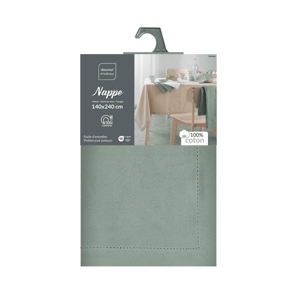 Tovaglia in cotone lavabile 140x240 cm Charline – douceur d'intérieur