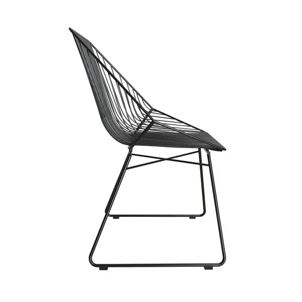 Sedia in metallo nero Ellis - CosmoLiving by Cosmopolitan-image-2