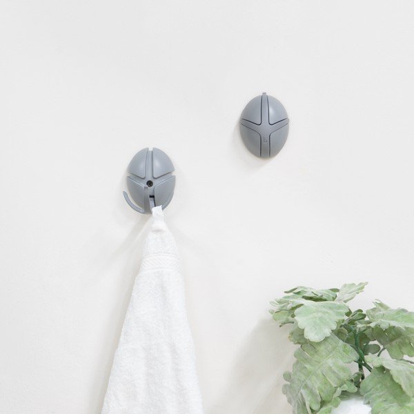 Gancio da parete grigio Tick - Spinder Design-image-1