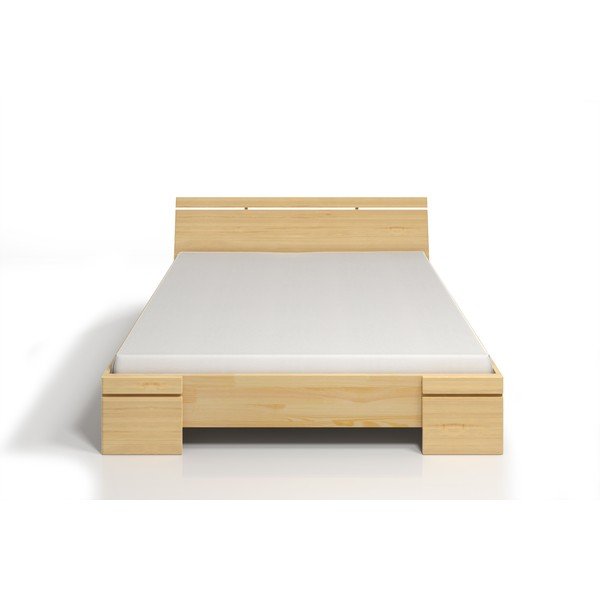 Letto matrimoniale in legno di pino con contenitore SKANDICA Sparta Maxi, 140 x 200 cm - Skandica