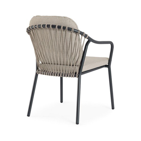 Sedia da esterno marrone chiaro in metallo Edvige – Bizzotto-image-4