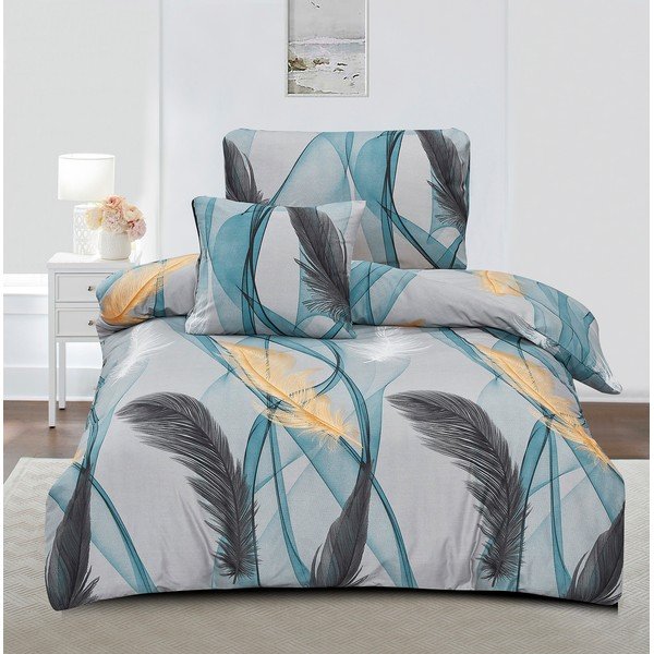 Set copripiumino e federa in microsatinato per letto singolo 3 pezzi 140x200 cm Melissa – My House-image-1