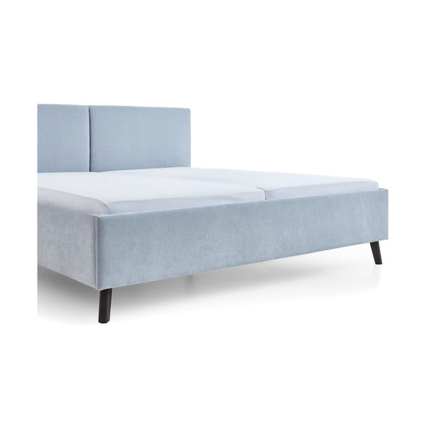 Letto matrimoniale imbottito azzurro con rete inclusa 180x200 cm Piano – Meise Möbel-image-2