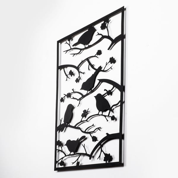 Decorazione murale in metallo 47x66 cm Branch & Birds - Wallity-image-2