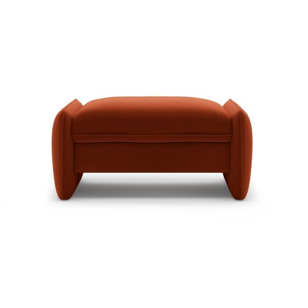Poggiapiedi color mattone con rivestimento in velluto Georgia – Micadoni -image-1