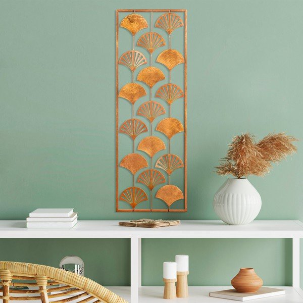 Decorazione murale in metallo 32x90 cm Gingko - Wallity-image-2