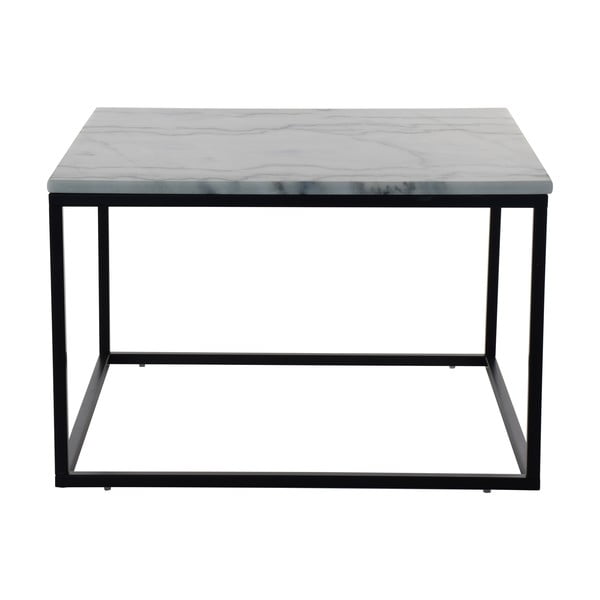 Tavolino in marmo con struttura nera, larghezza 75 cm Accent - RGE