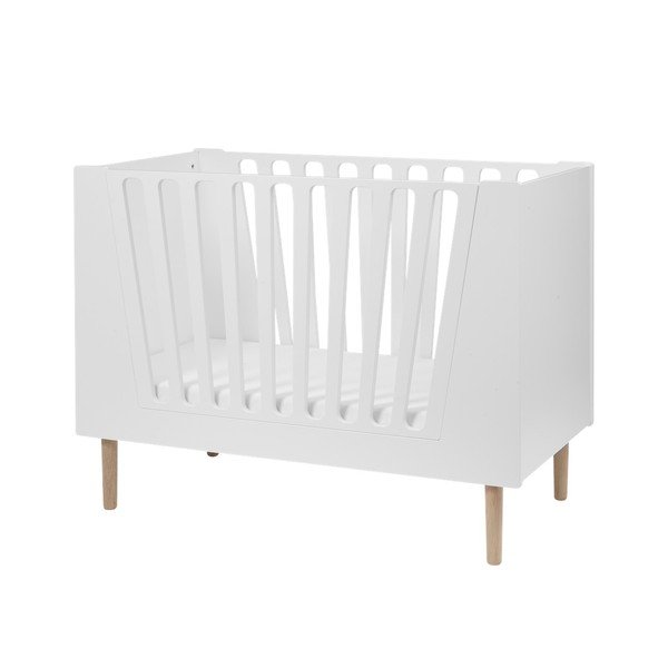 Bílá dětská postýlka Done by Deer, 120 x 60 cm