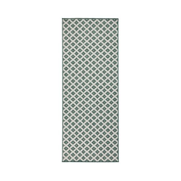 Tappeto da esterno reversibile verde e crema Nizza, 80 x 150 cm - Bougari