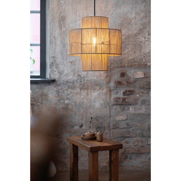 Lampada a sospensione in colore naturale con paralume in juta ø 40 cm Soga - Markslöjd-image-2