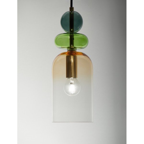 Lampadario dorato in vetro ø 11 cm Murano – Nova Luce-image-2