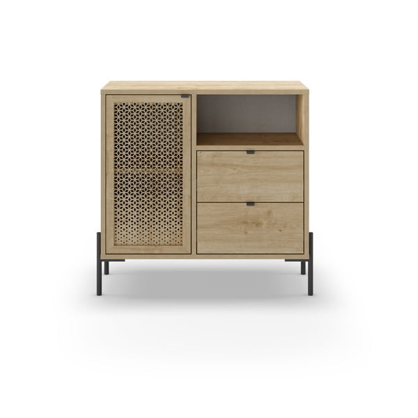 Mobile in rovere decorato in colore naturale 80x80 cm Inca - Marckeric